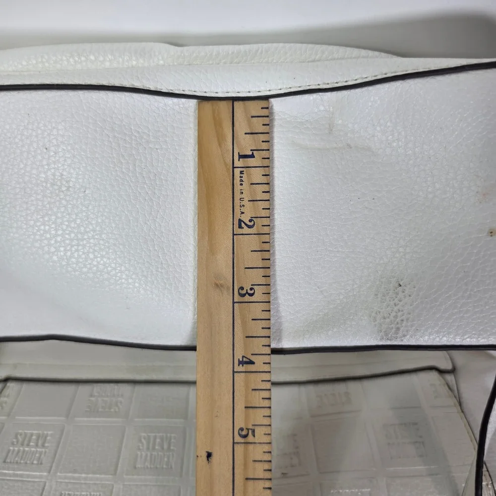 Steve Madden White Monogram Backpack Purse Crossbody Bag BSeyda Faux Leather SM